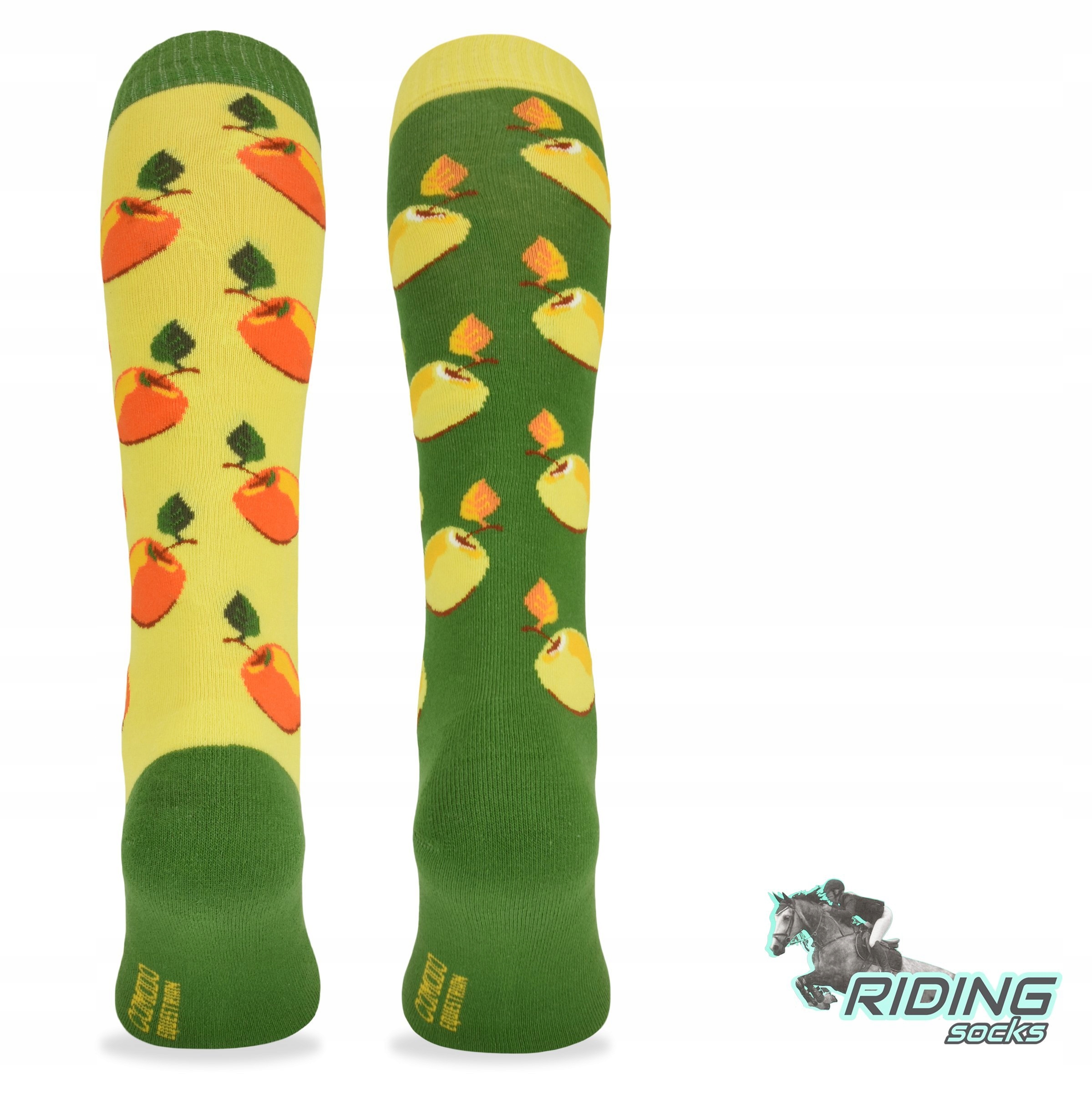 Bawełniane podkolanówki do jazdy konno Jabłuszka Kolekcja Kolorowe podkolanówki jeździeckie
