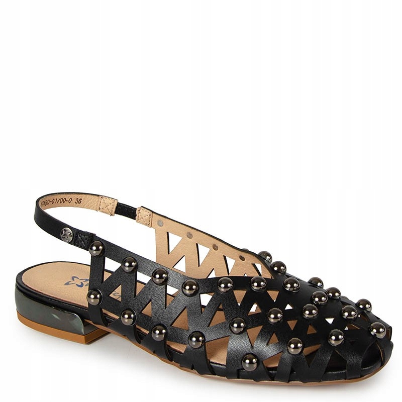 Maciejka K7480-01/00-0 Černé Ažurové Kožené Sandály 37