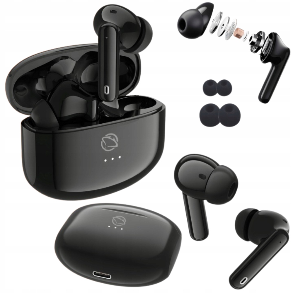 Bezdrátová sluchátka Sportovní bluetooth Černá do uší