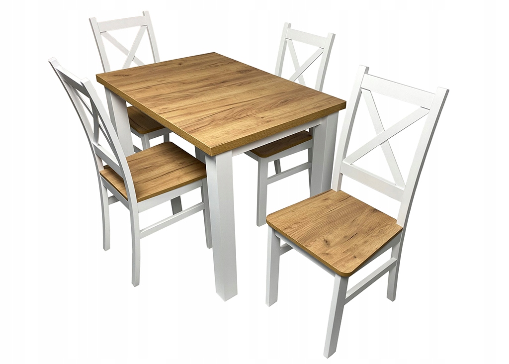 Zestaw 52: Stół 70x100 + 4 x krzesła SKANDI