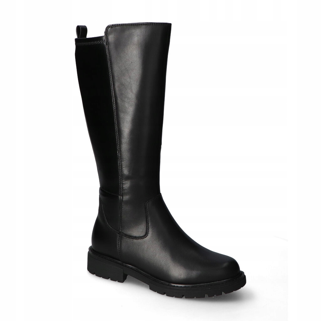 Kozačky Jana 8-25702-45/001 Černé lícové 37