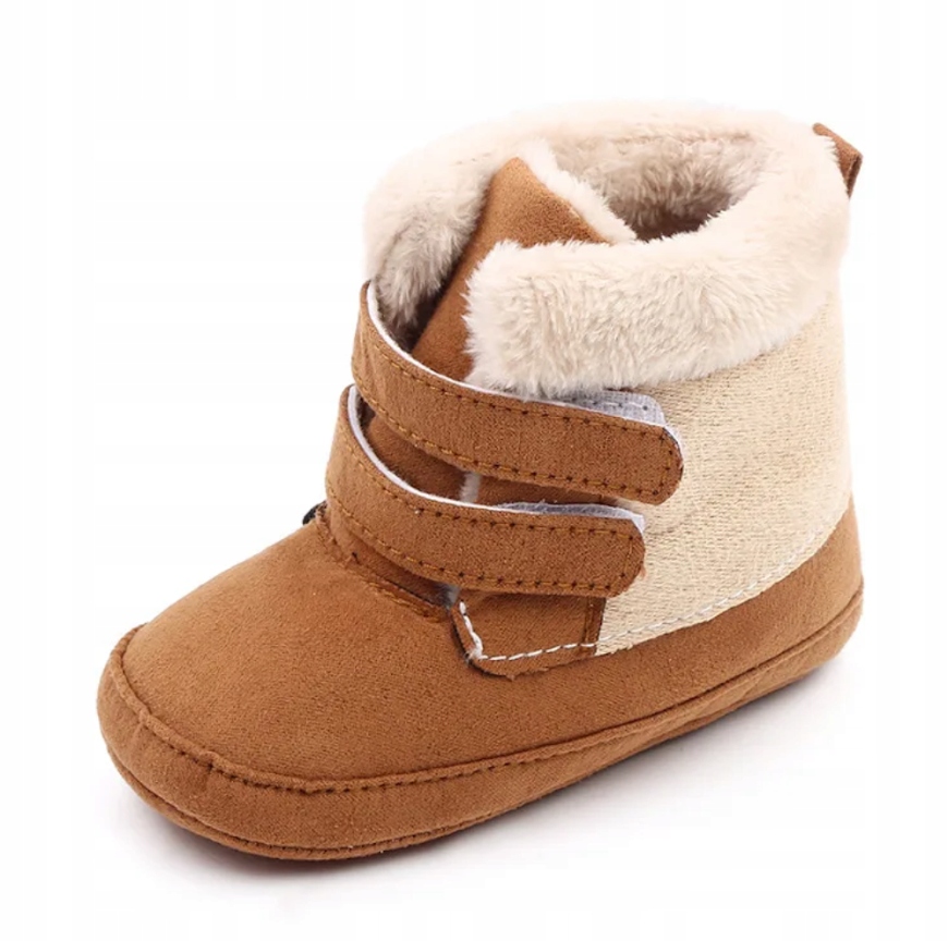 ZIMOWE BUCIKI kozaki dla chłopca KOZACZKI CHŁOPIĘCE 6-12 m 12cm 18/19 BRĄZ Rozmiar (new) 18-19