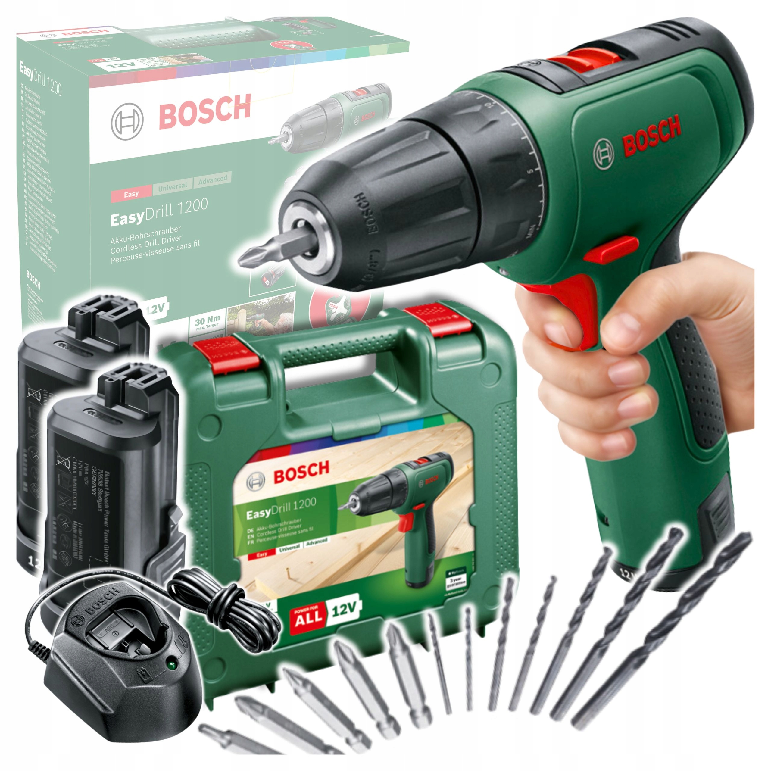 Bosch Diy EasyDrill 1200 Wiertarko-wkrętarka akumulatorowa 12V 06039D3007