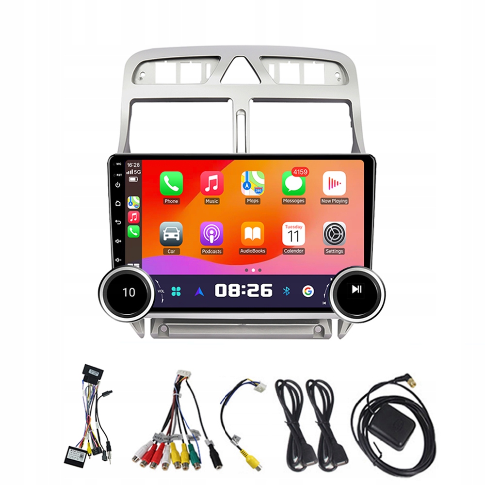 2DIN Android 13 Autorádio pro Peugeot 307, 307CC, 307SW 2002-2013, 4G, 64GB