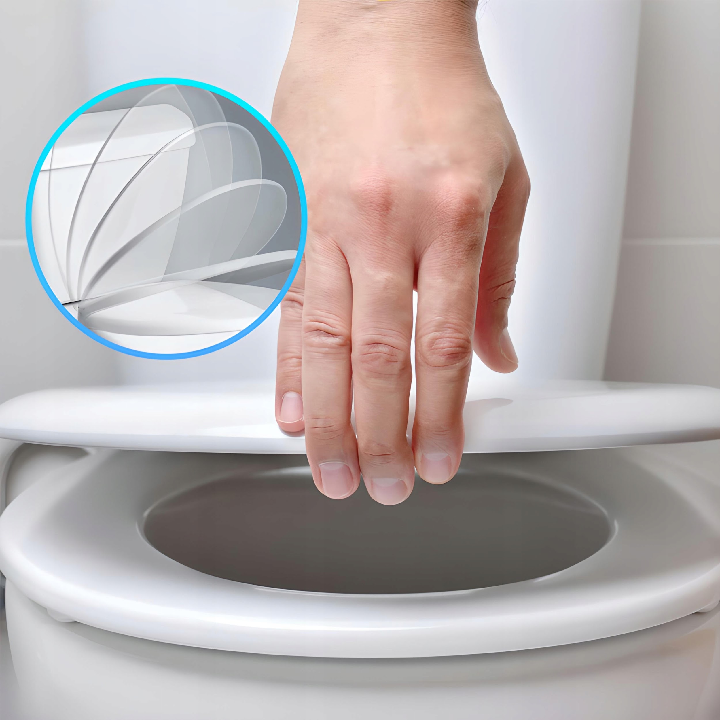 UNIWERSALNA TWARDA DESKA SEDESOWA KLAPA DO WC WOLNOOPADAJĄCA BIAŁA Kolor biały