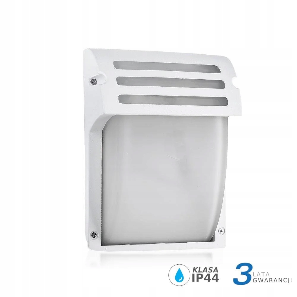 Zahradní nástěnné svítidlo Bílá Mat VT-754 IP44 E27 Sklo V-tac