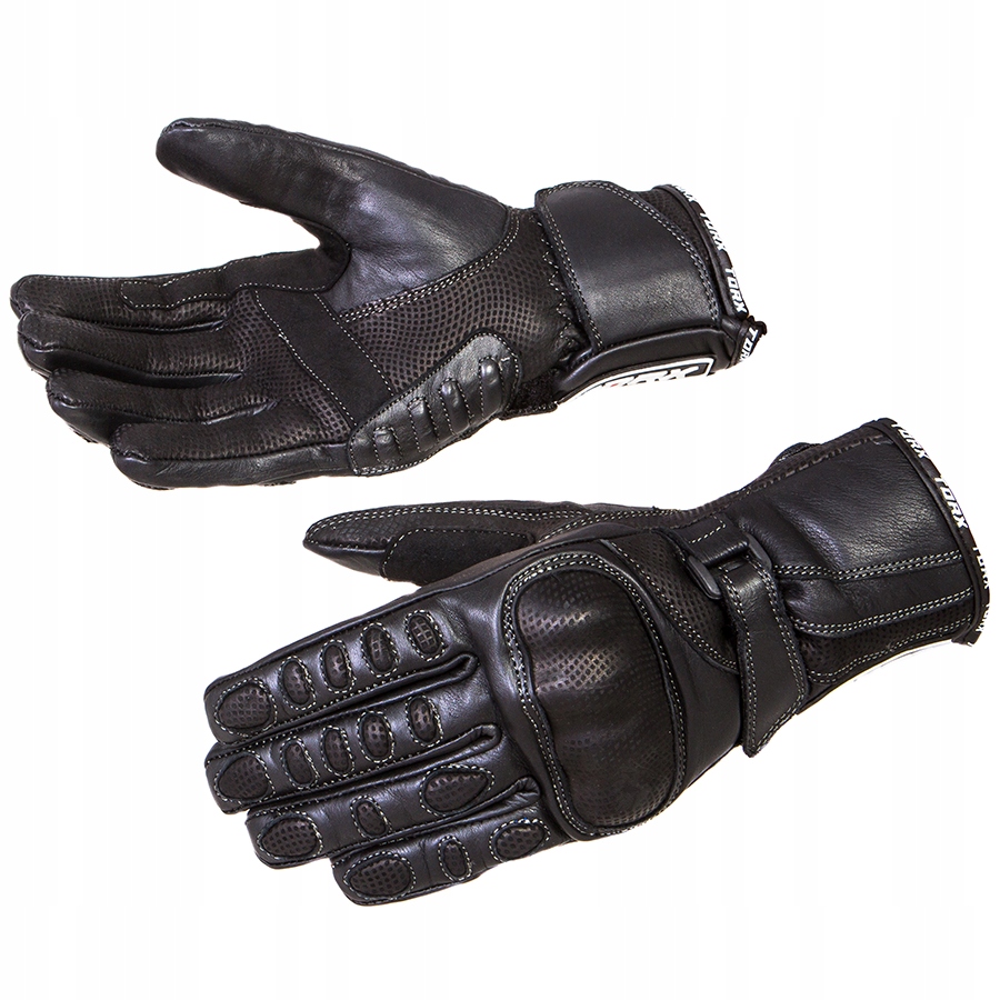 Torx Damskie Skórzane Rękawice Motocyklowe Sportive Black 2XL