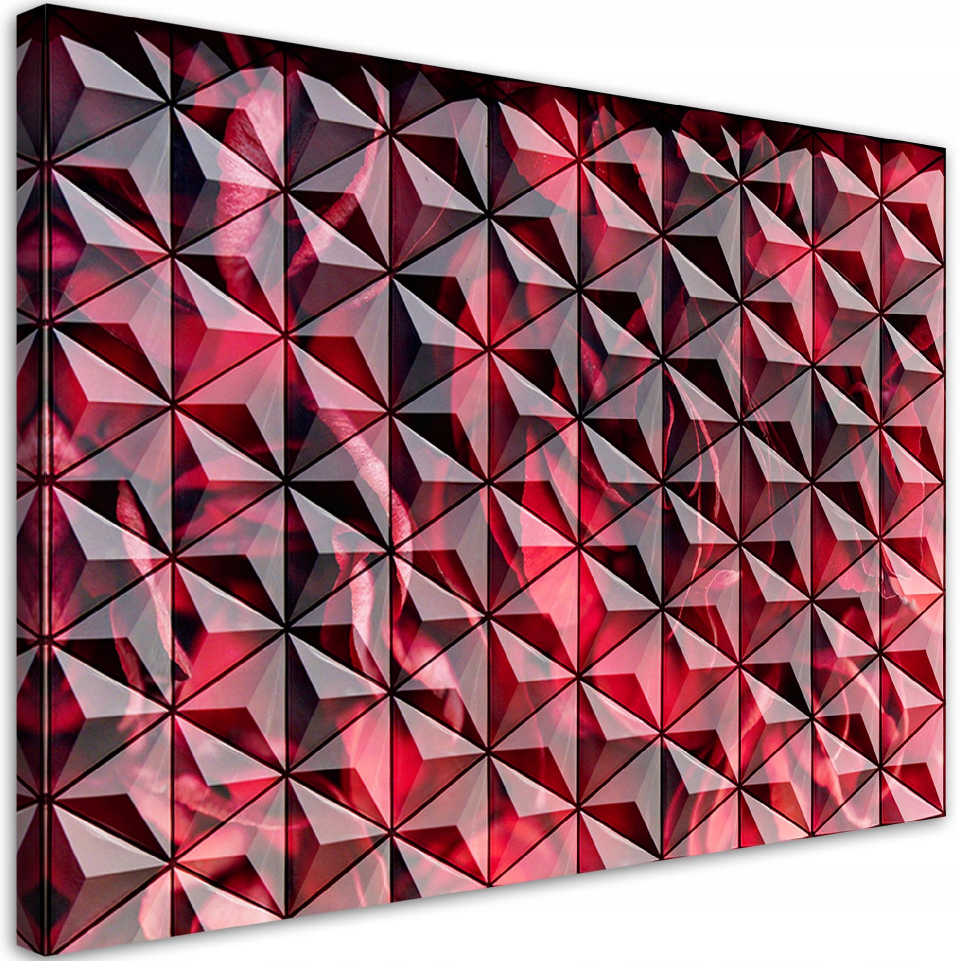 Obraz na plátne, Červená geometria 120x80