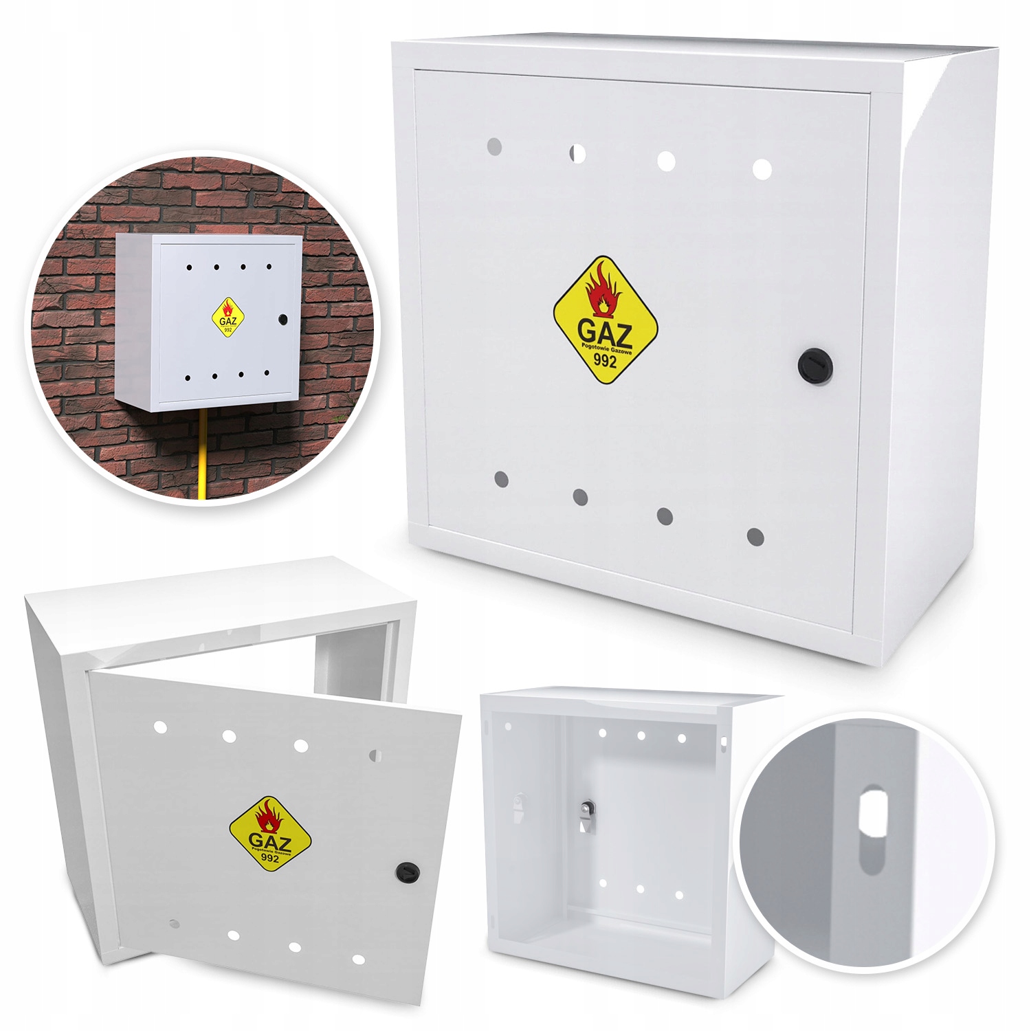 Plynová Skříňka 60x60x25 Skříňka Standard Na Ventil Gaz Barva Bílá