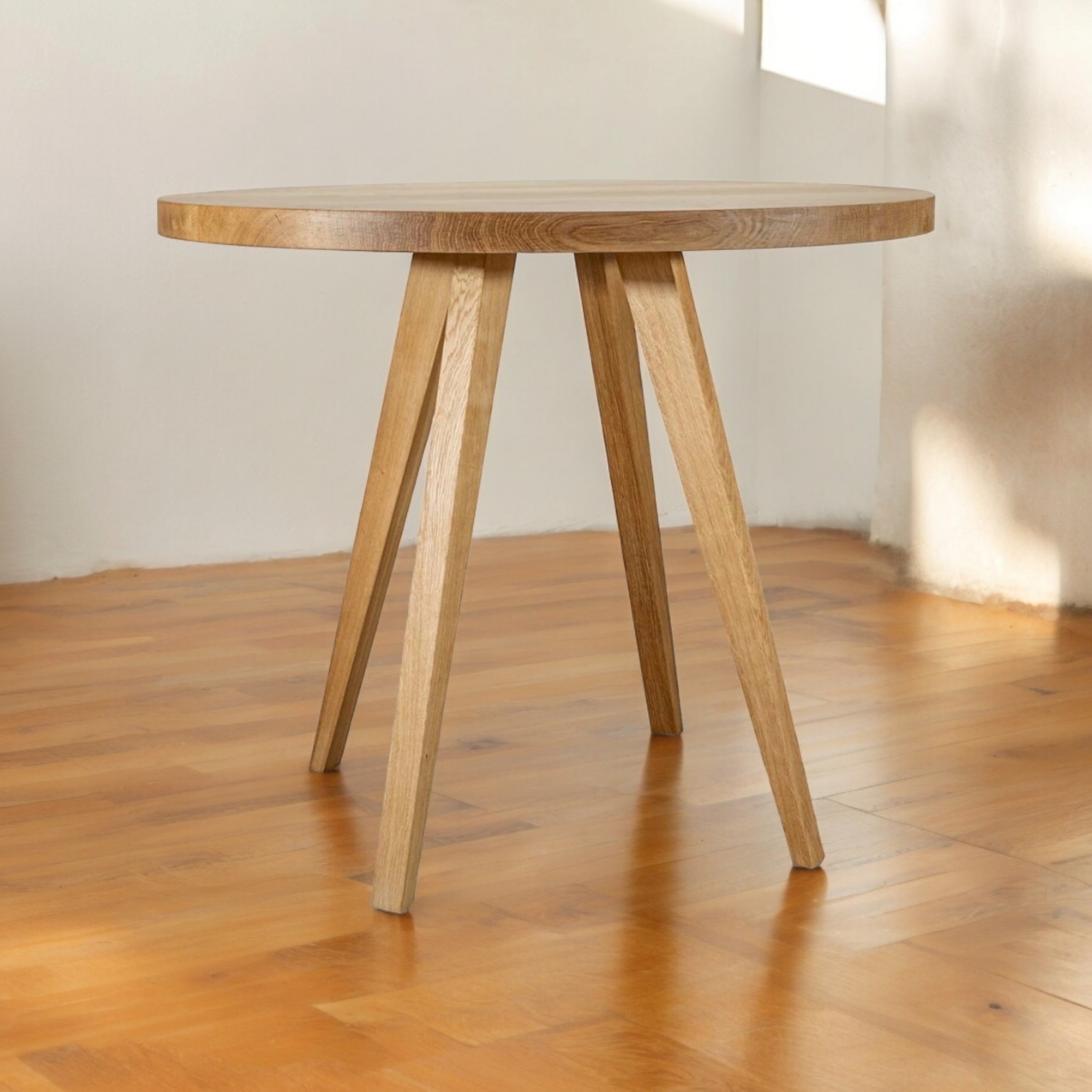 Okrągły STÓŁ jadalniany, lite drewno, drewniany stół dębowy Ø90cm Kolekcja JADALNIA/KUCHNIA