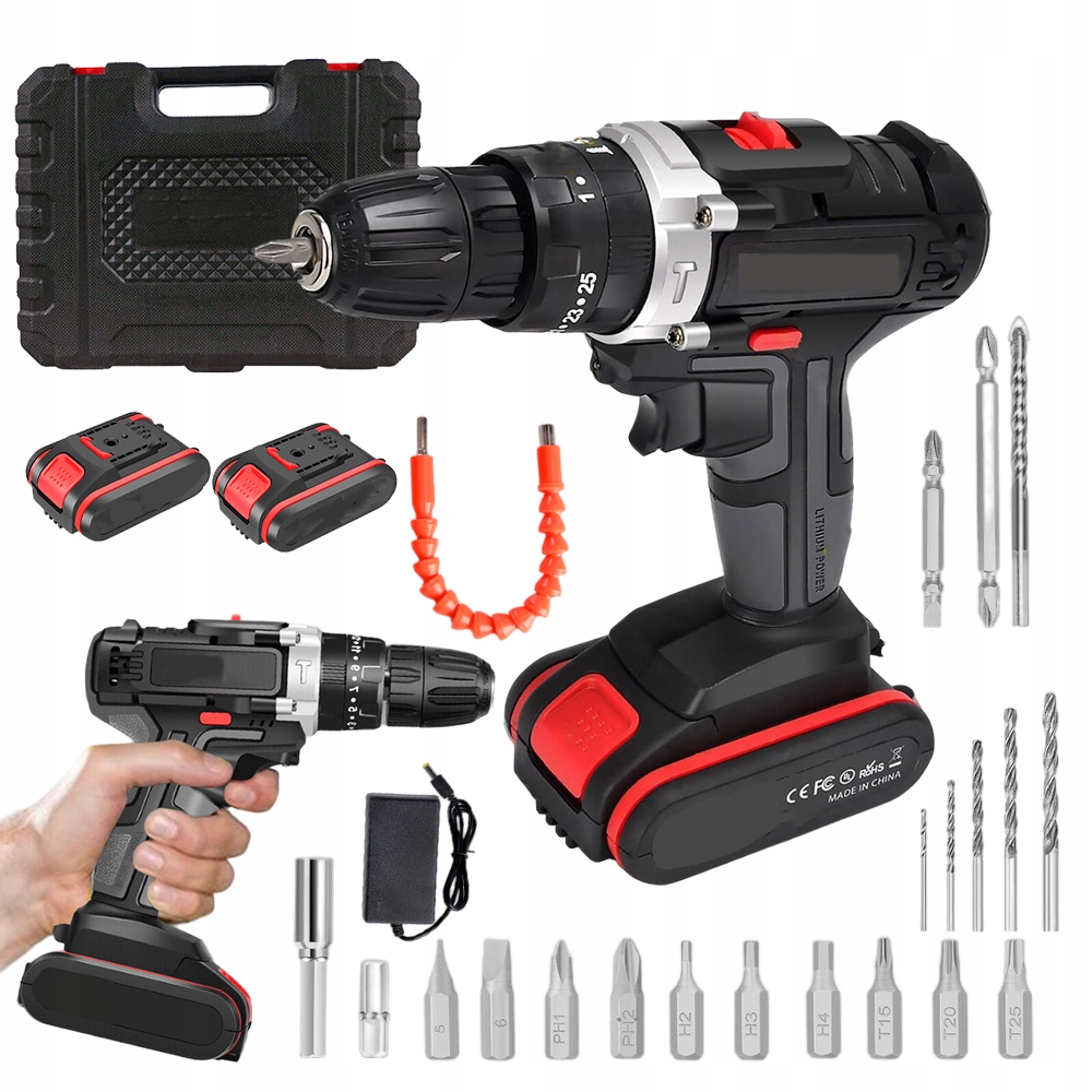 Aku Vrtačka Akumulátorový Ergonomický Design Tři Režimy Provozu