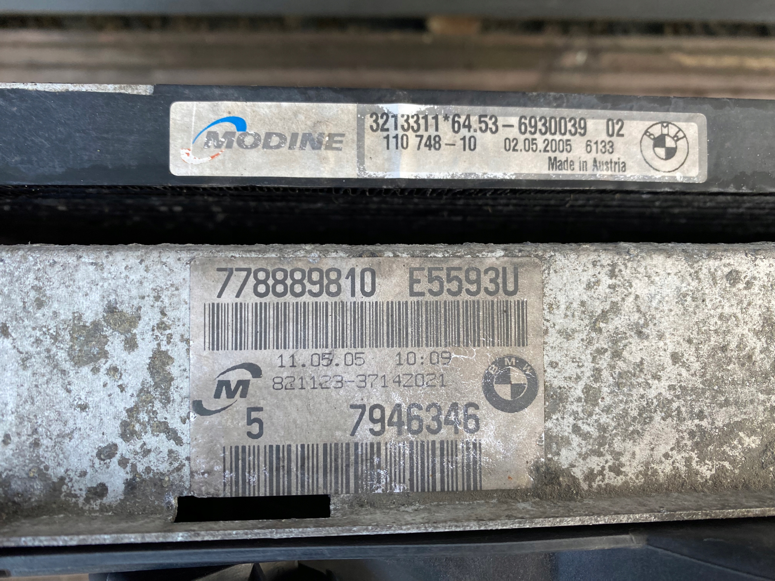 BMW E90 2.0D napínací pás chladič KLIMY vody ventilátor 7788898