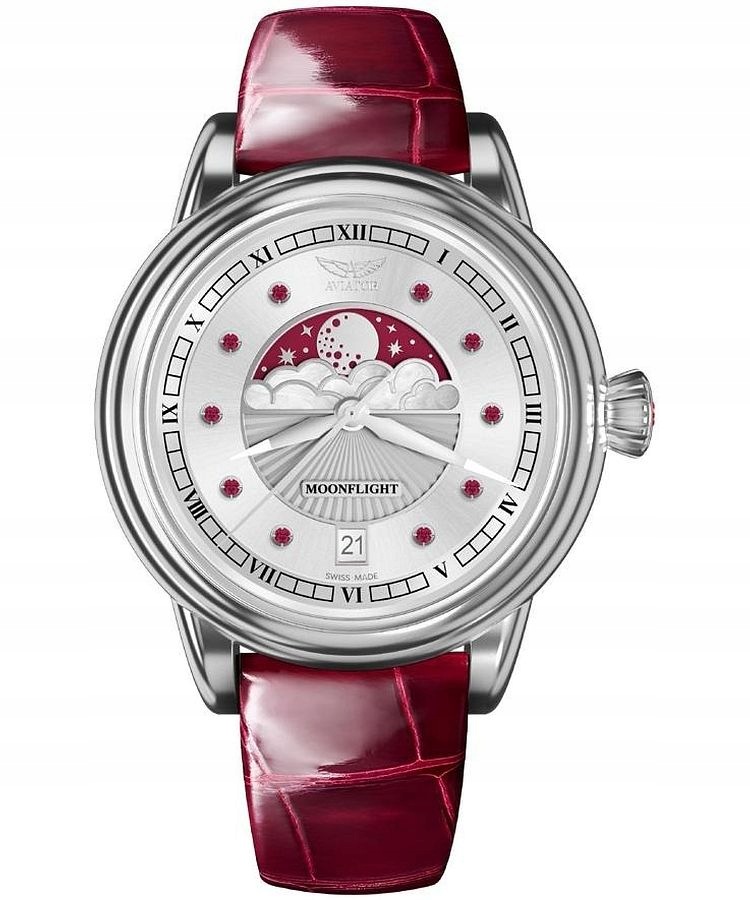 Dámské hodinky Aviator Moonflight Gemstone Edition Ruby Limited Edition