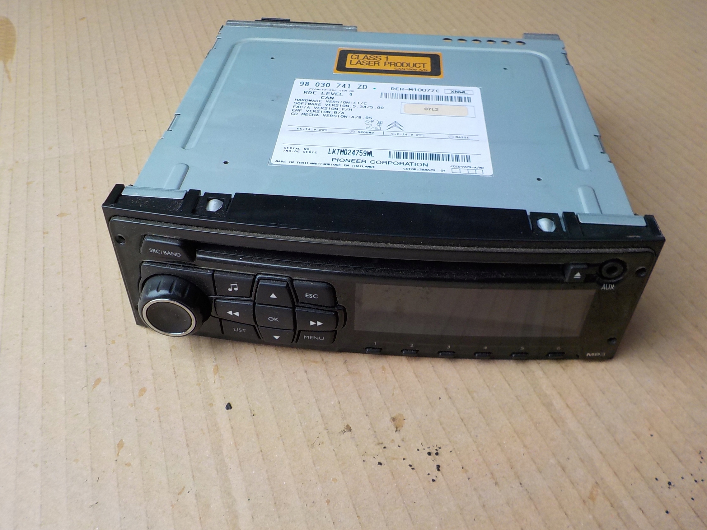 radio cd peugeot 208 e 98030741ZD