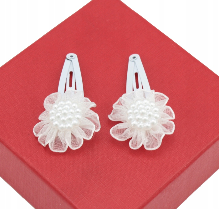 

Spinki Do Włosów Flower 2 Sztuki Białe Komunia 1