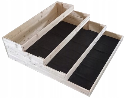 4PATROVÝ Zeleninový Záhon Dřevěný Bylinkový Záhon Pařeniště 120x120x36