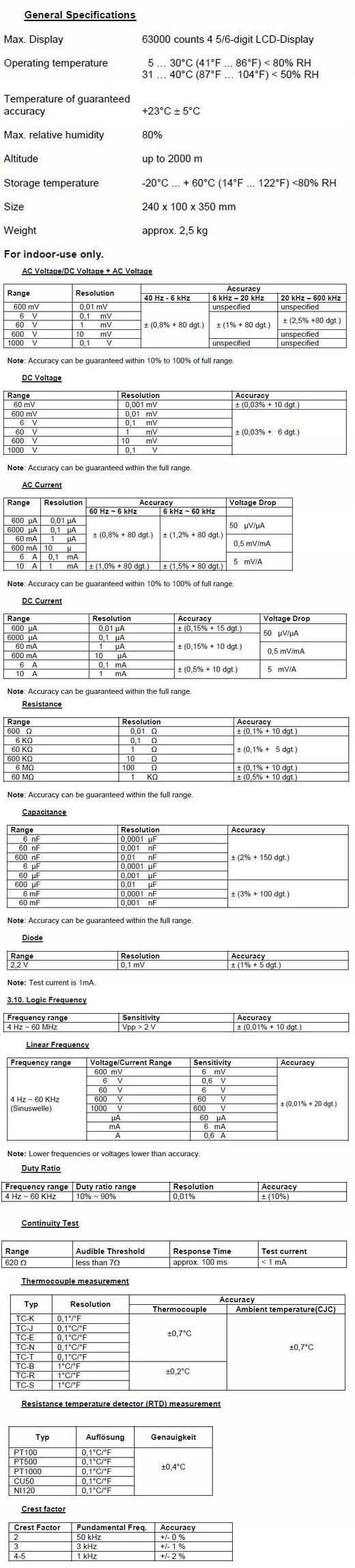 Multimetr stołowy True RMS USB SD BT PeakTech 4075 Marka PeakTech