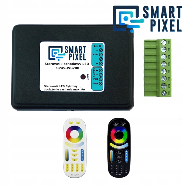 Schodiskový ovládač SmartPixel SP45-WS700 pre digitálne Led pásy Cct 5-24V