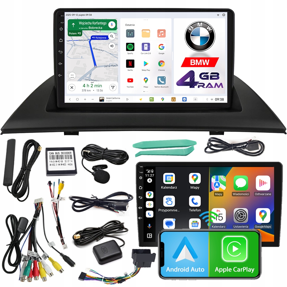 Autorádio Ncs D9 Bmw X3 E83 2003-2010 Android Navigace 4GB Lte