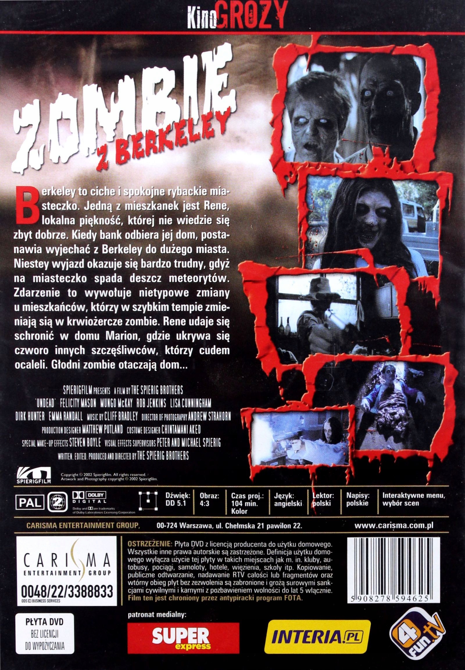 ZOMBIE Z BERKELEY (DVD) Stan opakowania oryginalne