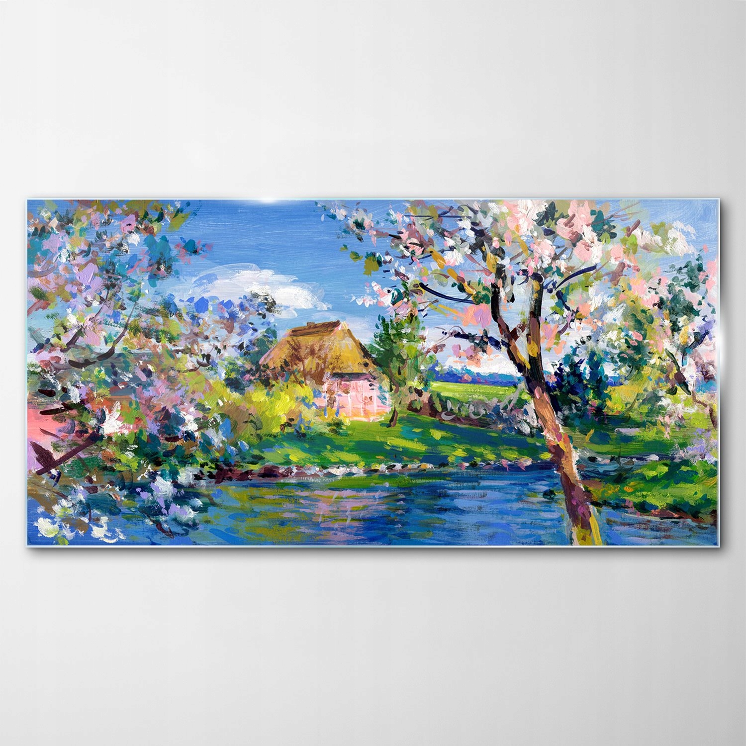 

Hartowany Obraz Szklany Kwiaty Drzewa Rzeka 120x60
