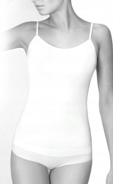 GATTA KOSZULKA CAMISOLE SEAMLESS BIAŁA BAWEŁNA XXL Rozmiar XXL