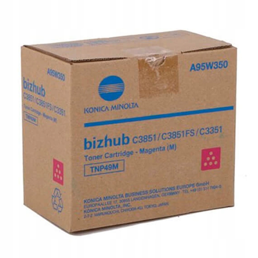 Toner Konica Minolta TNP49M Magenta A95W350 Bizhub C3351 C3851 Orig.