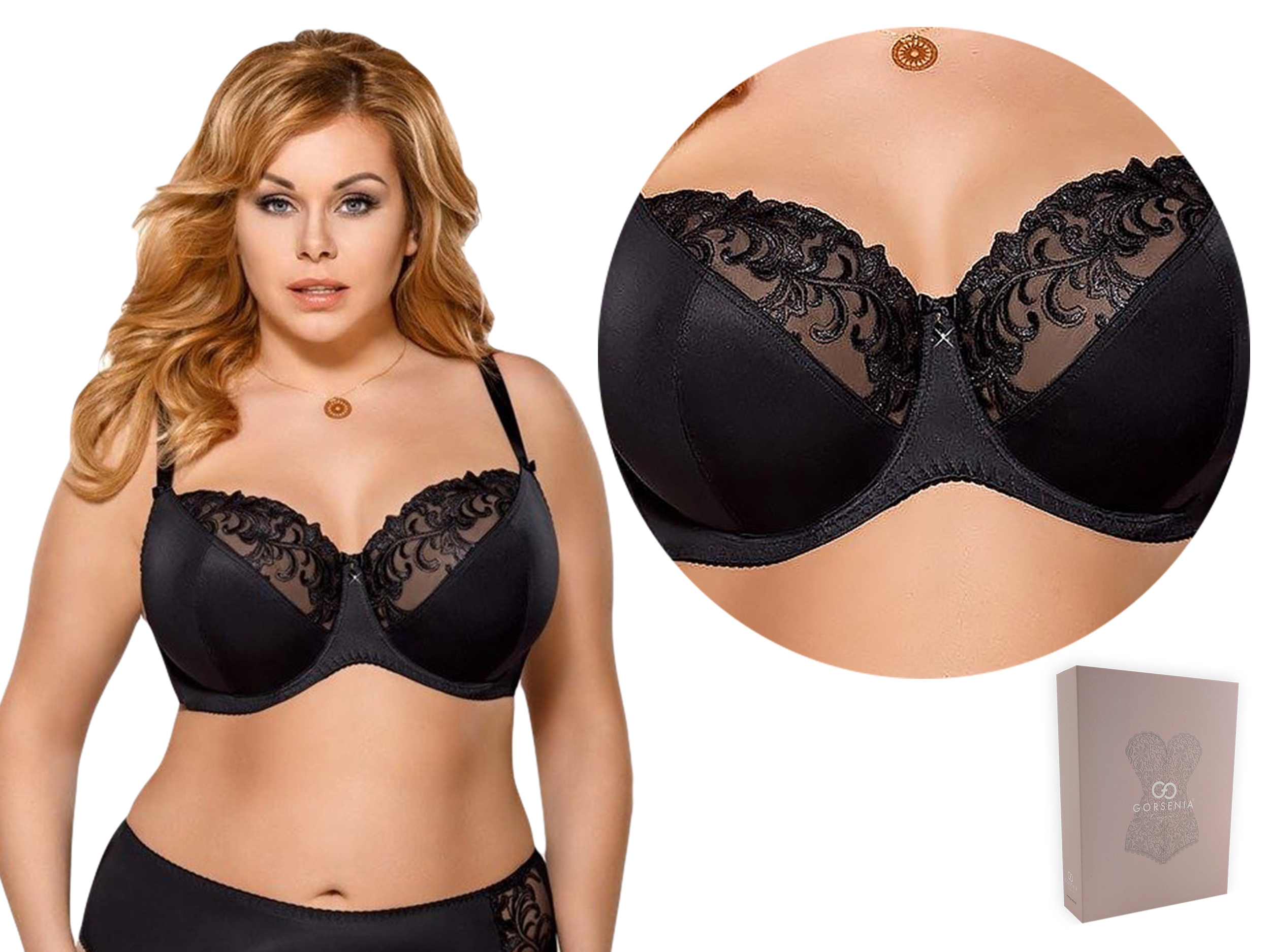 

Gorsenia K378 Victoria biustonosz, Czarny, 70H