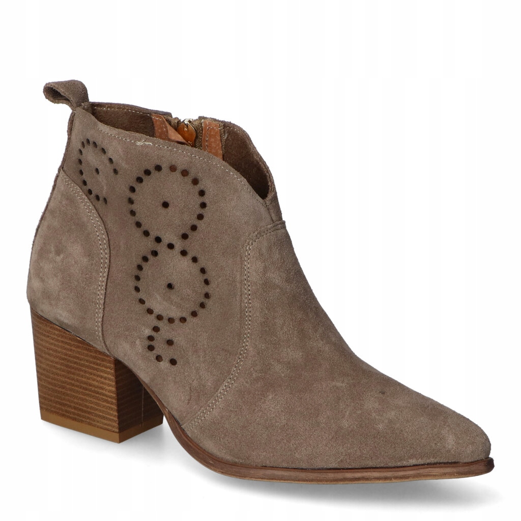 Kotníkové Boty boty Nicole 3166/032 Béžová Cappucino semiš 39