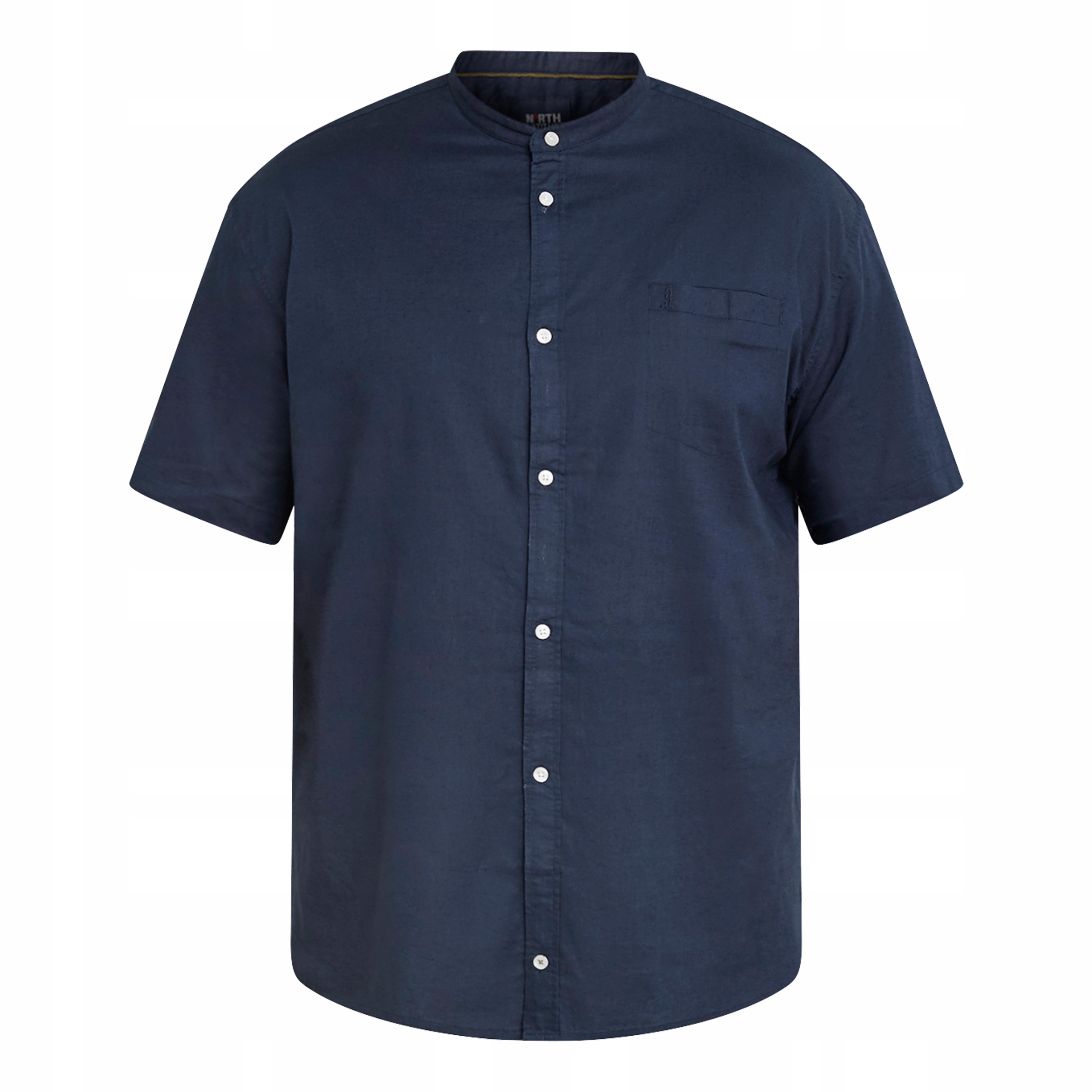 North Latitude Velké Rozměry Lněná Košile Stojáček Bavlna Len 3XL 140 Cm