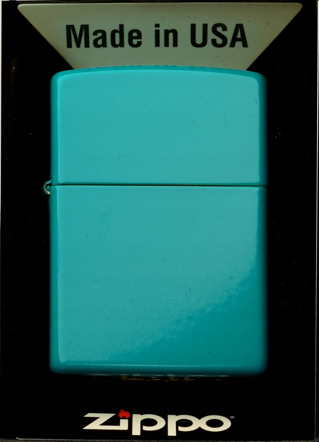 Zapalovač Zippo Reg Flat Turq Větruodolný benzínový