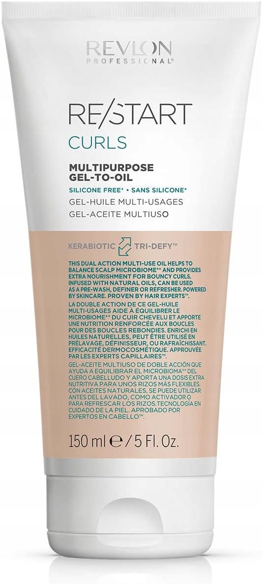 Revlon Profesionální Multifunkční Gel Pro Kudrnaté A Vlnité Vlasy Restart Curl