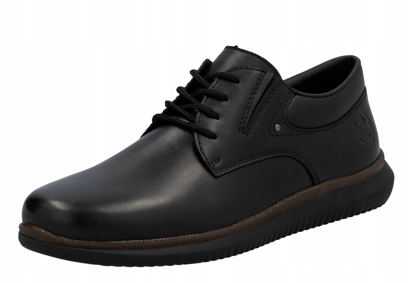 Rieker 10419-00 vel.41 černé pánské kožené polobotky