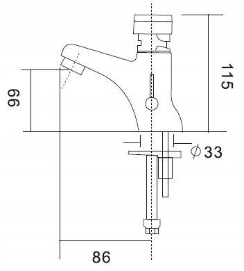 Bateria umywalkowa czasowa nablatowa TEMPOR 2x1/2' Linia 91