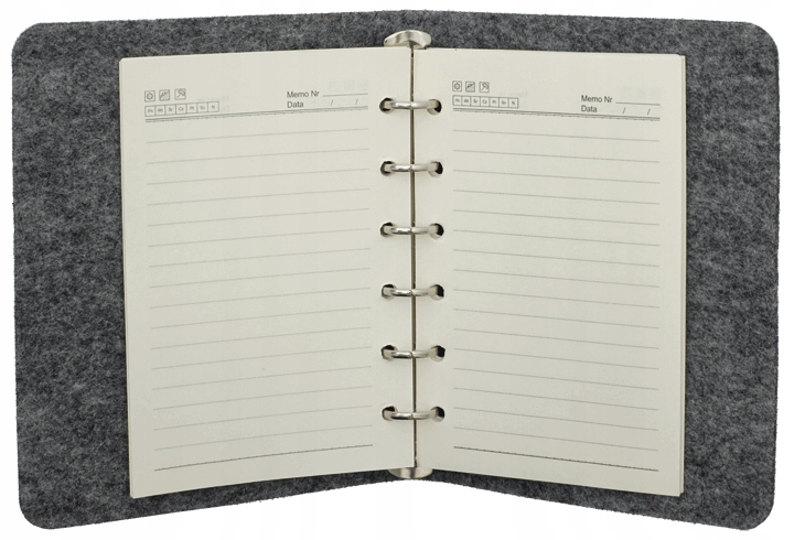 NOTES PLANER ORGANIZER A6 FILCOWY OKŁADKA Z FILCU Język publikacji polski