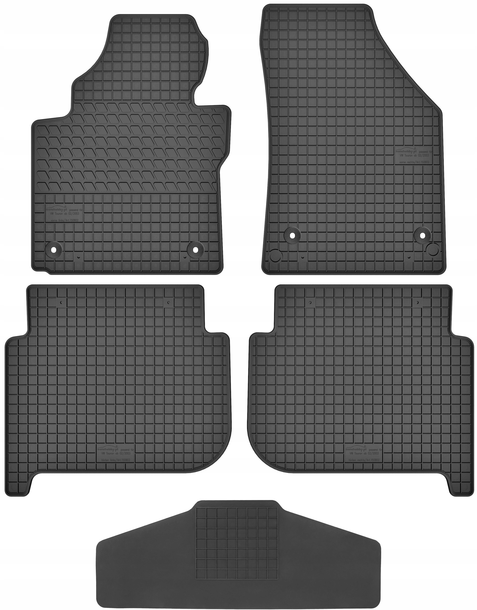 

Vw Touran I 2003-2010 Dywaniki z osłoną