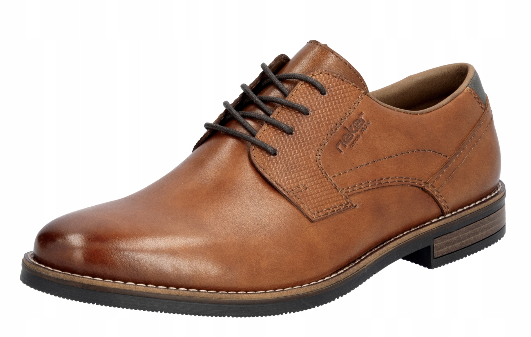Rieker 13523-25 vel.45 hnědé kožené elegantní pánské polobotky