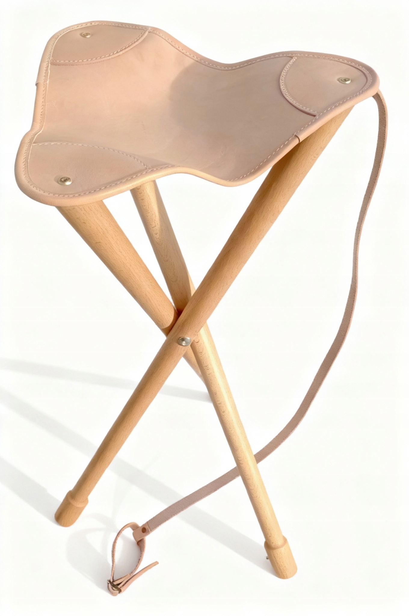 Skládací lovecký stolek 71 cm z přírodní kůže Scandi 1070