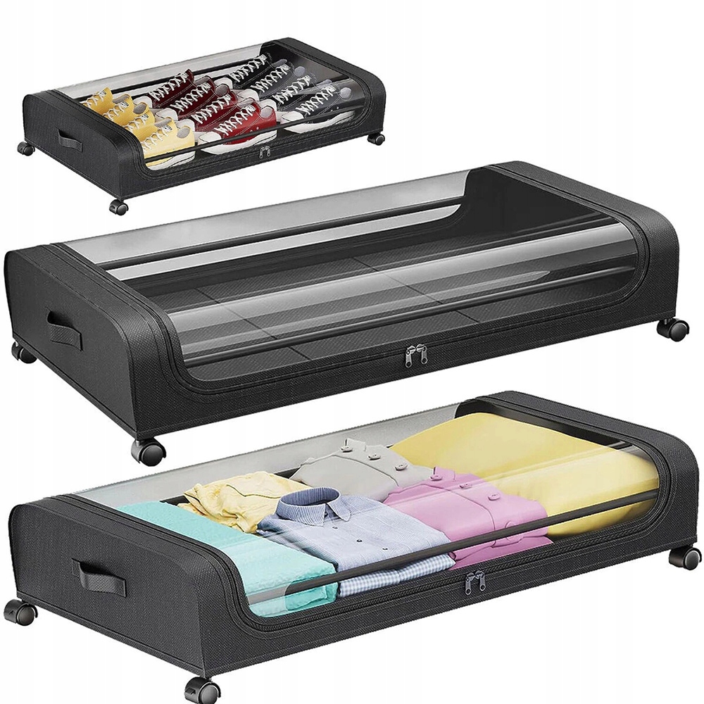 Organizér Pod Postel 78,5X44 CM Pro Uložení Ložního Prádla Se Zámkem, 2 Ks