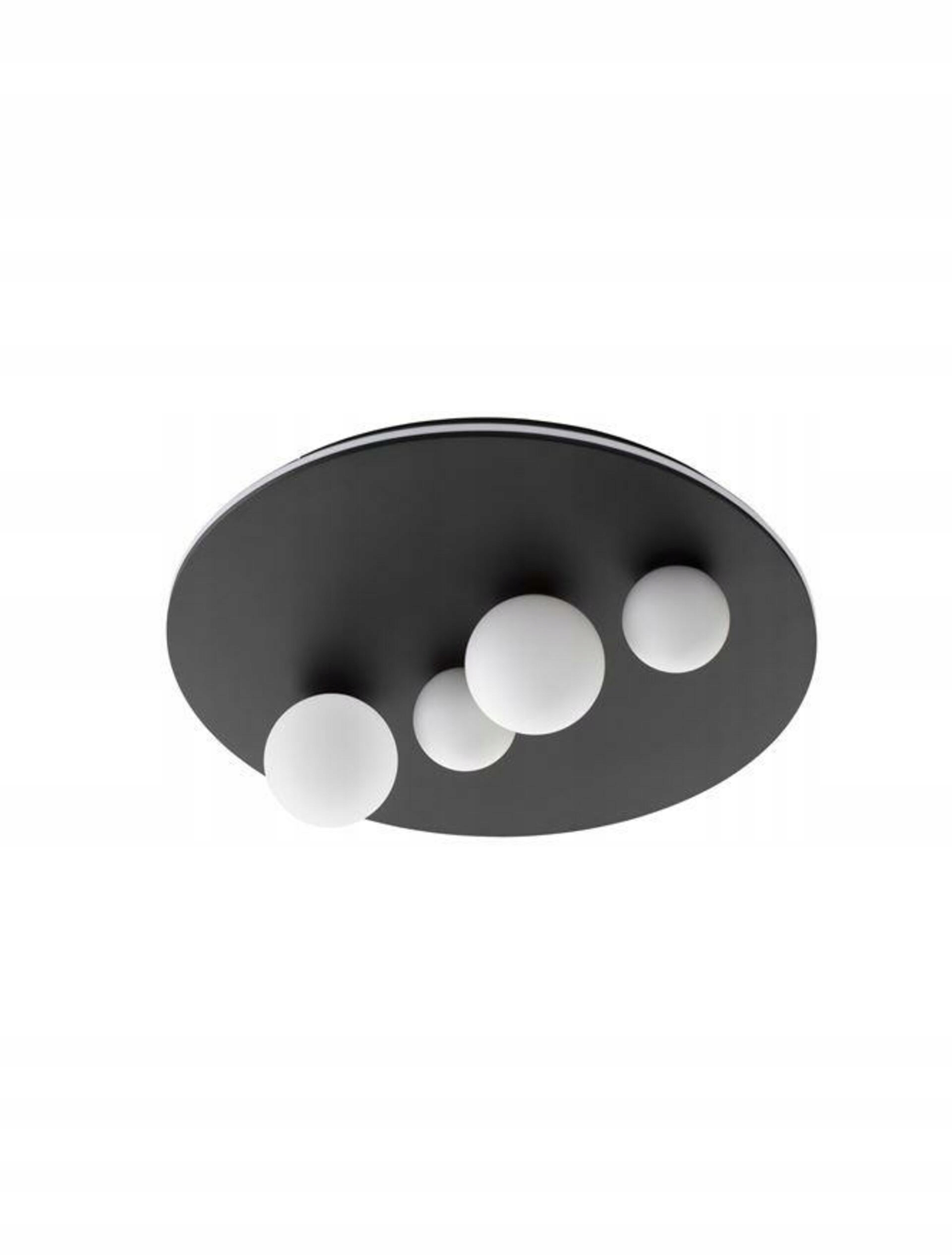 Nova Luce stropné svietidlo Velna Led čierny hliník a opálové sklo 3000K 63W