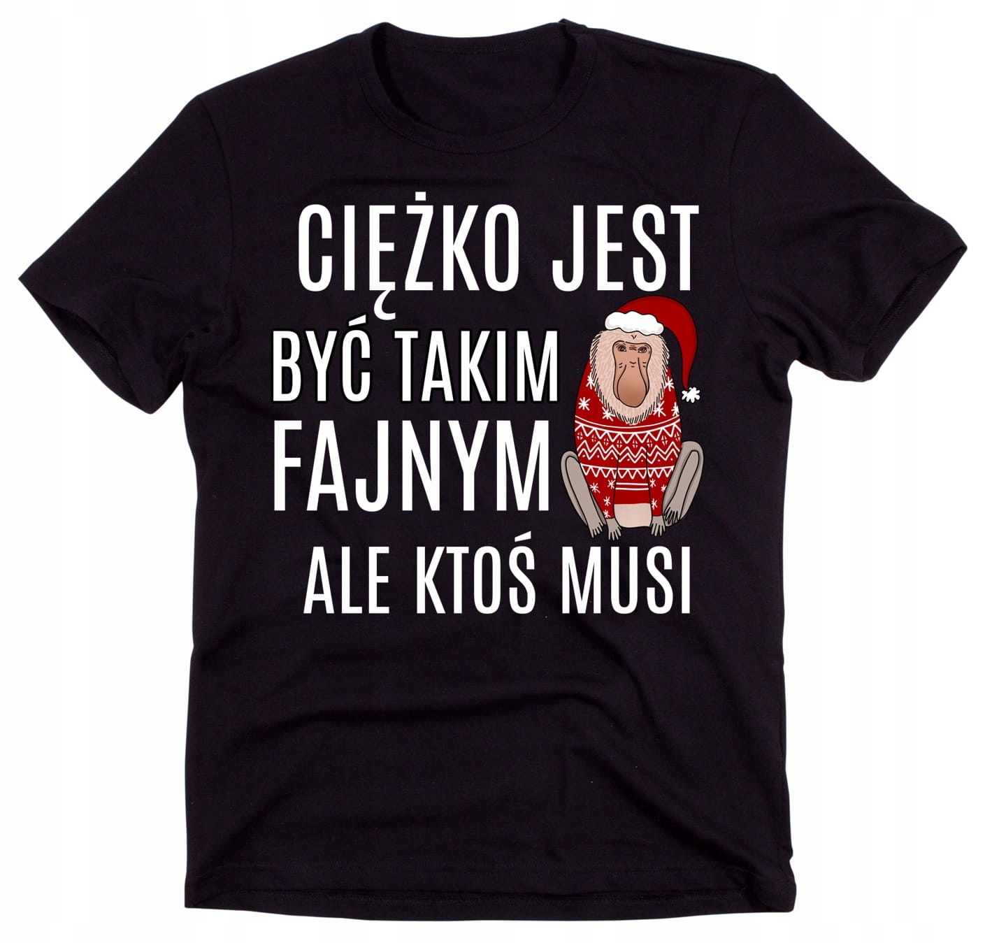 

Koszulka t-shirt świąteczna z nosaczem roz XL