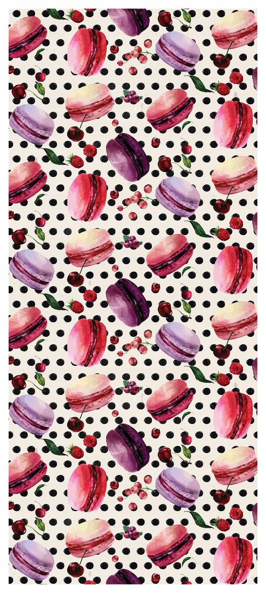 Samolepicí Samolepicí Fototapeta Těstoviny Sladký vzor do kuchyně 91x211