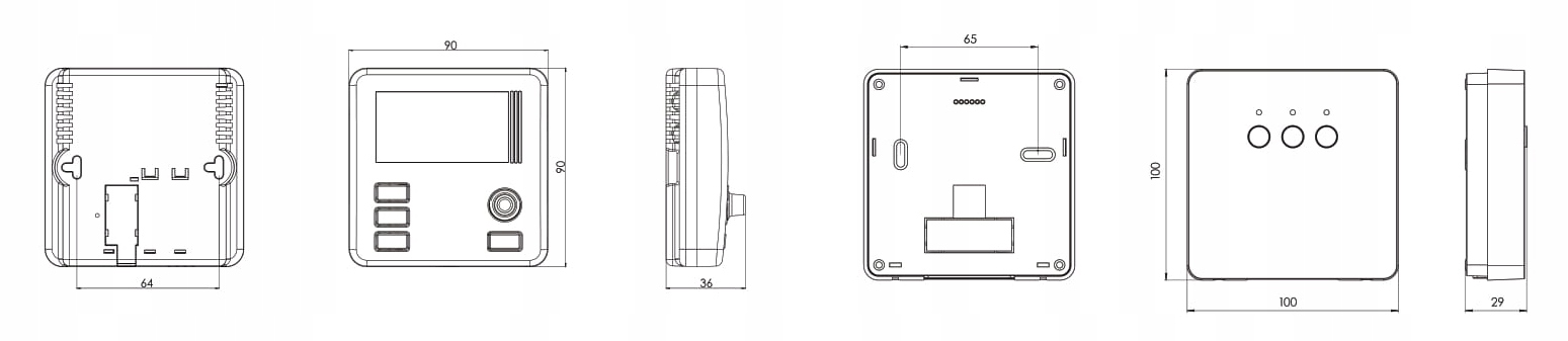 STEROWNIK POKOJOWY BEZPRZEWODOWY TERMOSTAT POKOJOWY AURATON LIBRA SET Marka Auraton