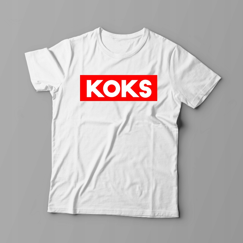 Real Pharm T-Shirt Męski "koks" Koszulka Rozmiar S Biały