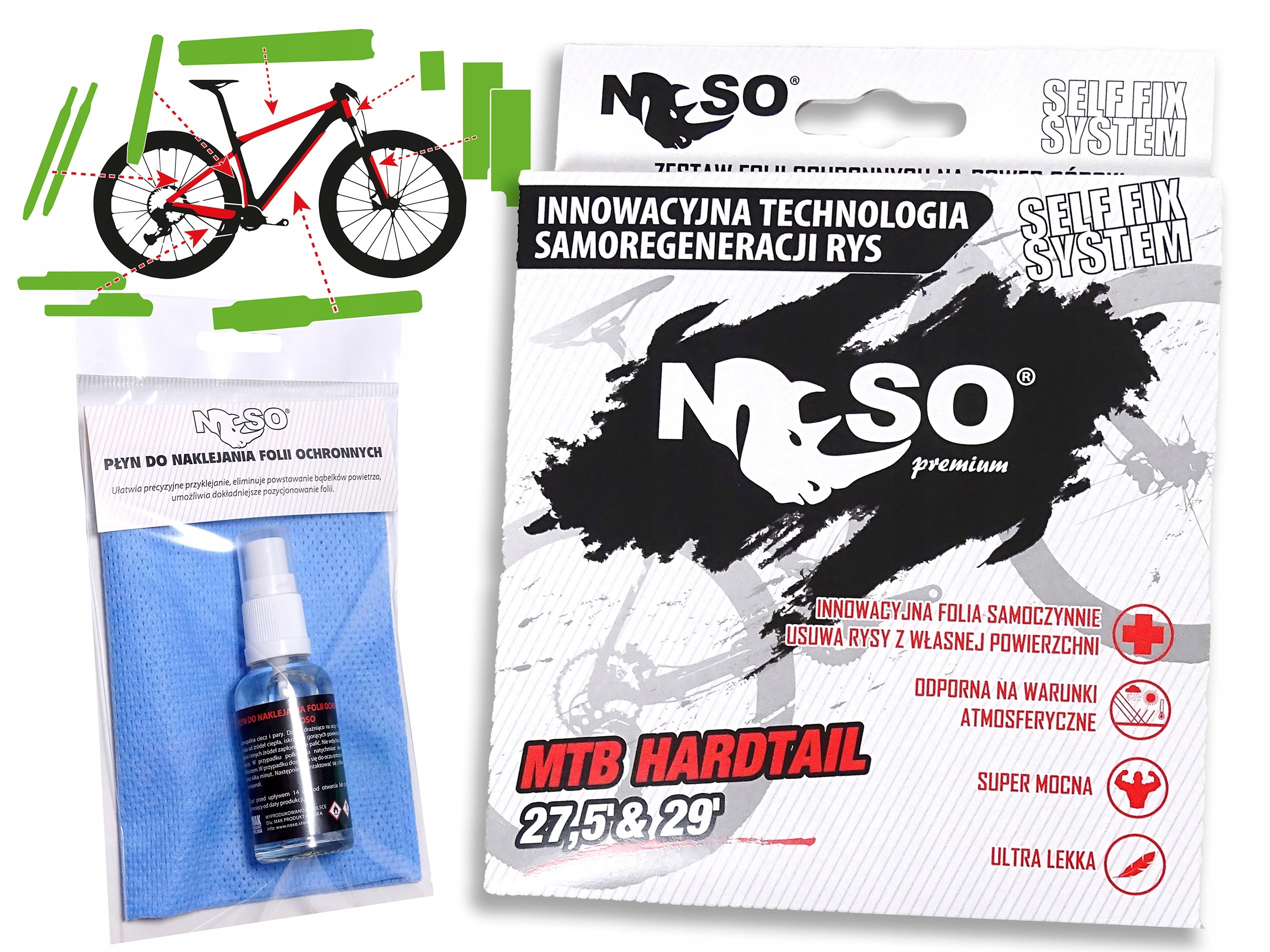 Fólie na Mtb kolo Hardtail sada Xxl|blesk s-reg Ppfh Premium