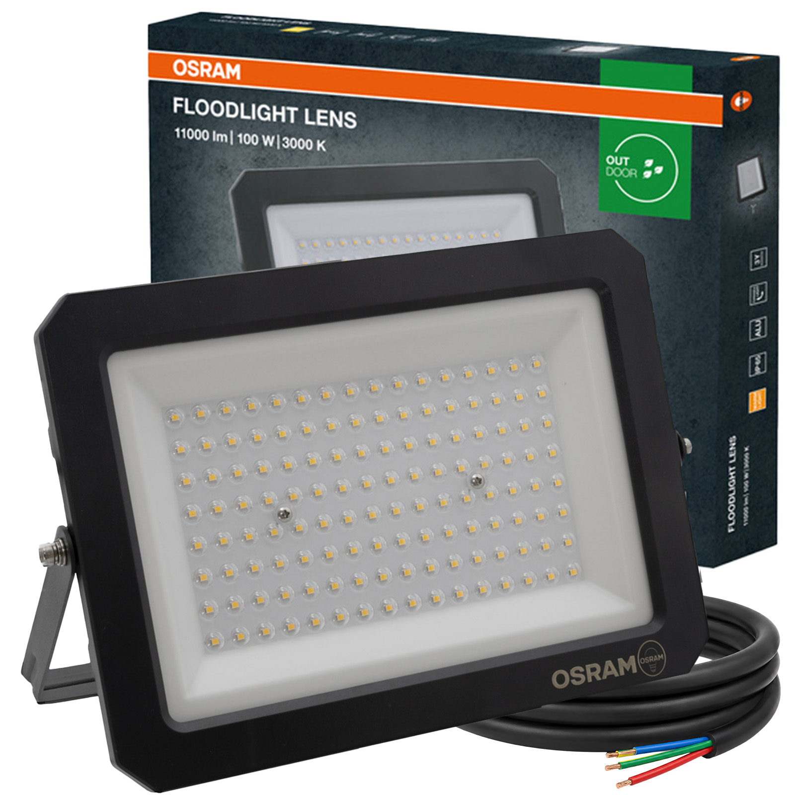 Led reflektor Halogenová lampa 100W 10000lm 3000K IP65 Osram