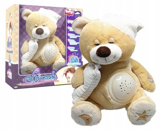 MIŚ ŚPIOSZEK Z PROJEKTOREM BEŻOWY ŚPIEWA KOŁYSANKI Rodzaj pozytywki