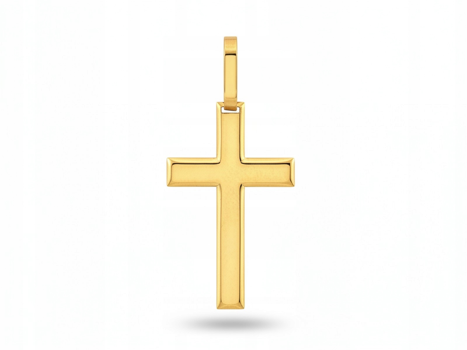 Přívěsek zlatý 585 křížek bez proužku hladký kříž 1.33g dárek svaté přijímání
