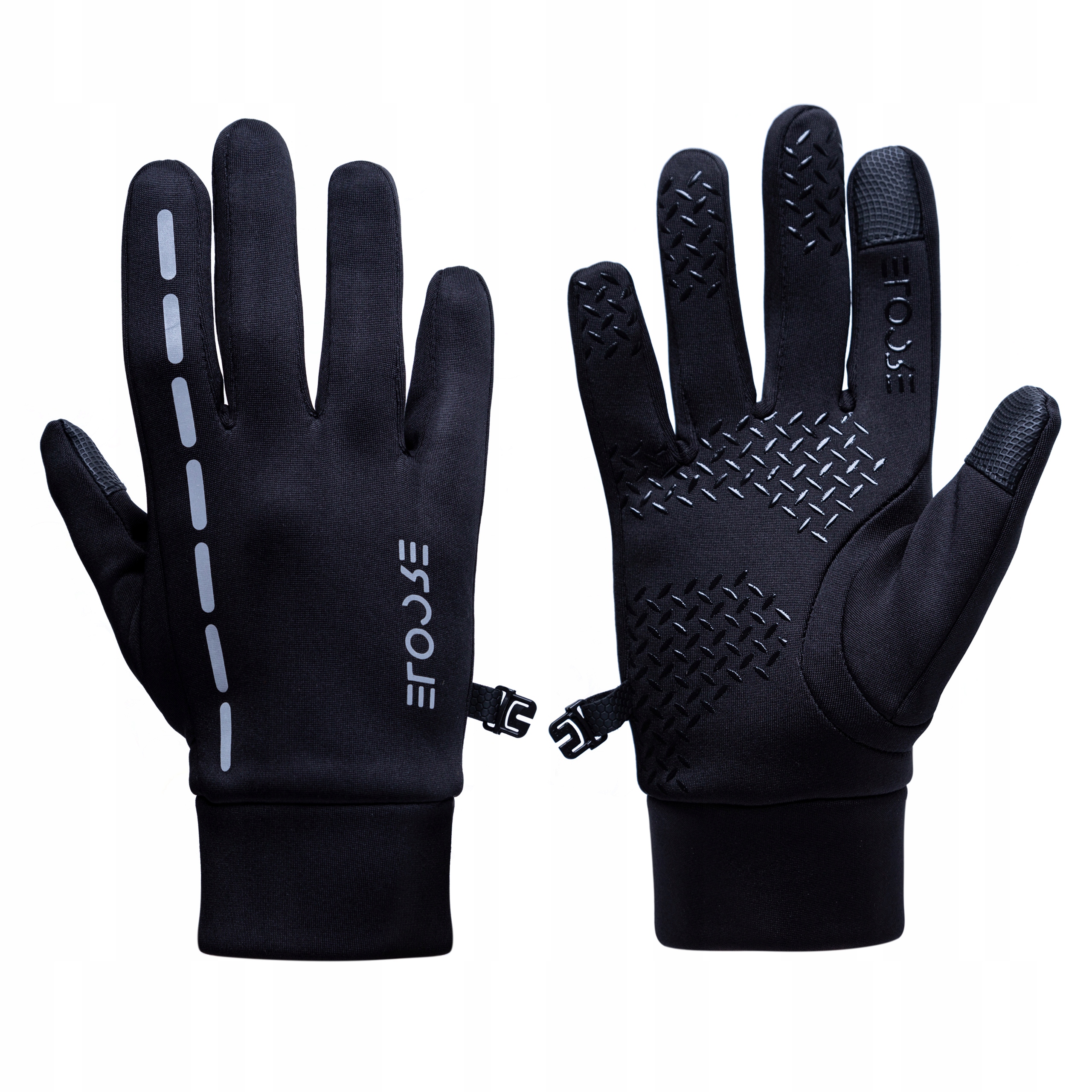 RĘKAWICZKI MĘSKIE L SURVIVAL SPORTOWE CIEPŁE ODBLASK RUN DOTYKOWE ERCOLE EAN (GTIN) 5907443612423