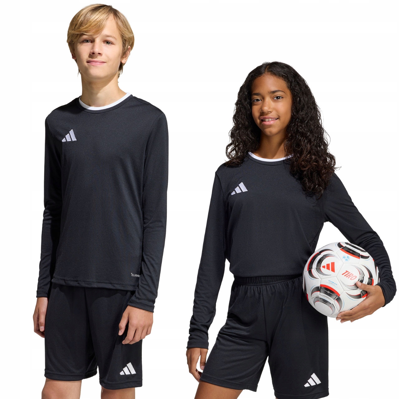 Koszulka dla dzieci adidas Entrada 26 Long Sleeve Jersey czarna KF5879 164c